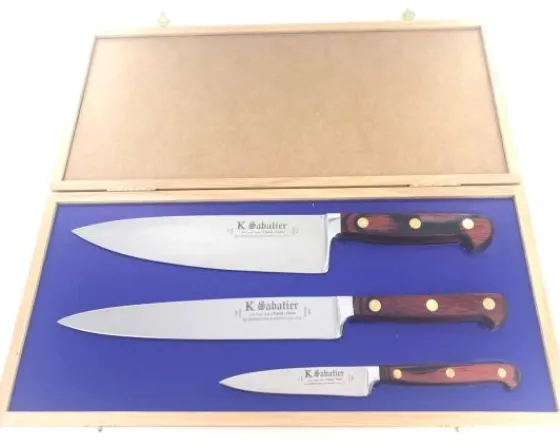 Sabatier Coffret Cadeau | Sets De Couteau Pro<Auvergne - Coffret Chêne - Cuisine 21 cm - Tranchelard 21 cm - Office 10 cm