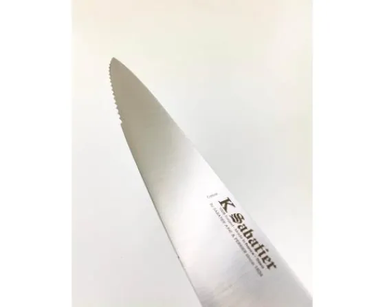 Sabatier Couteaux Lame Carbone | Couteaux À Pain<Cuisine 25 cm - lame DENTEE en pointe  - Acier Carbone