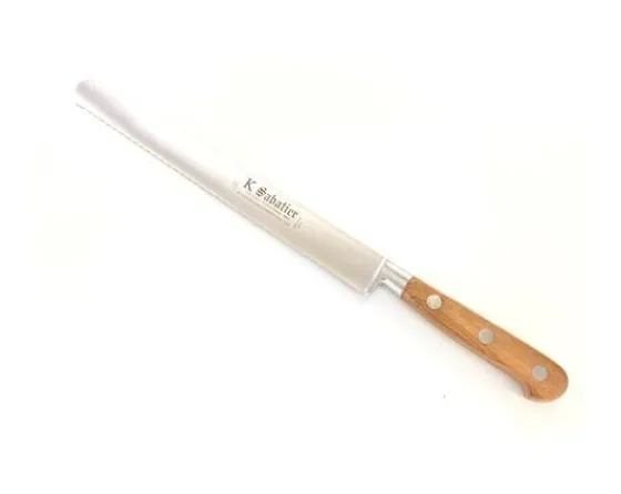 Sabatier Couteaux Lame Acier Inoxydable | Couteaux À Pain<Jambon 25 cm à dents - Manche Olivier