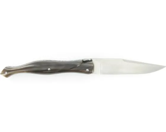 Sabatier Régional | Traditionnel<Laguiole 15 cm - Forgé (forme flêche) - Plein Manche en Corne - GUILLOCHAGE