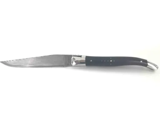 Sabatier Régional | Traditionnel<Laguiole 12 cm 2 mitres Damas Japonais Ebène