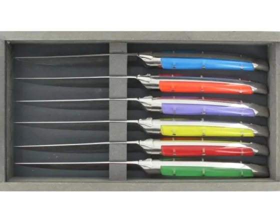 Sabatier Laguiole<Laguiole moderne 6 Acryl Couleurs - coffret de 6 pièces