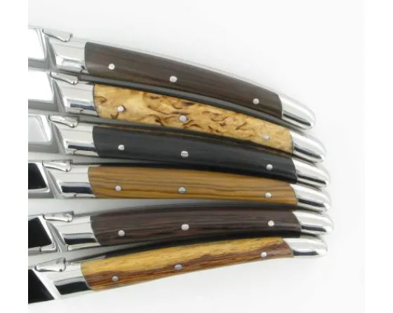 Sabatier Laguiole<Laguiole moderne 6 Bois Différents - coffret de 6 pièces