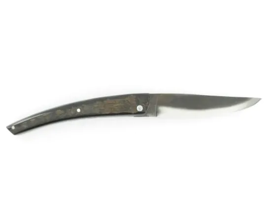 Sabatier Régional | Traditionnel<Le Thiers - Plein Manche Buffle Brut - Ressort, Platine et lame ciselés - Lame vieillie