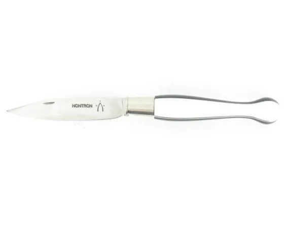 Sabatier Régional | Traditionnel<Nontron Virole n° 25 - Boule le Taiji - Manche Corian Blanc et noir, insert Aluminium