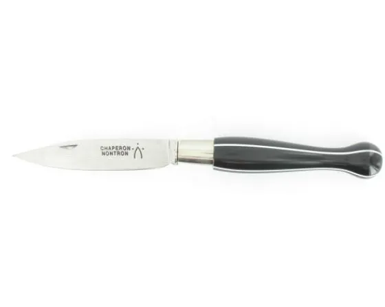 Sabatier Régional | Traditionnel<Nontron Virole n° 25 - Boule le Yang - Manche Corian Noir, insert Corian Blanc