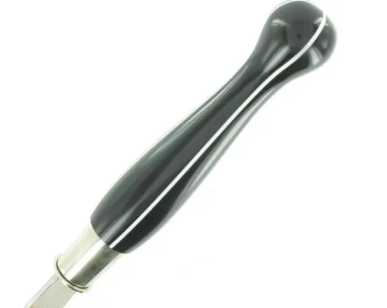 Sabatier Régional | Traditionnel<Nontron Virole n° 25 - Boule le Yang - Manche Corian Noir, insert Corian Blanc